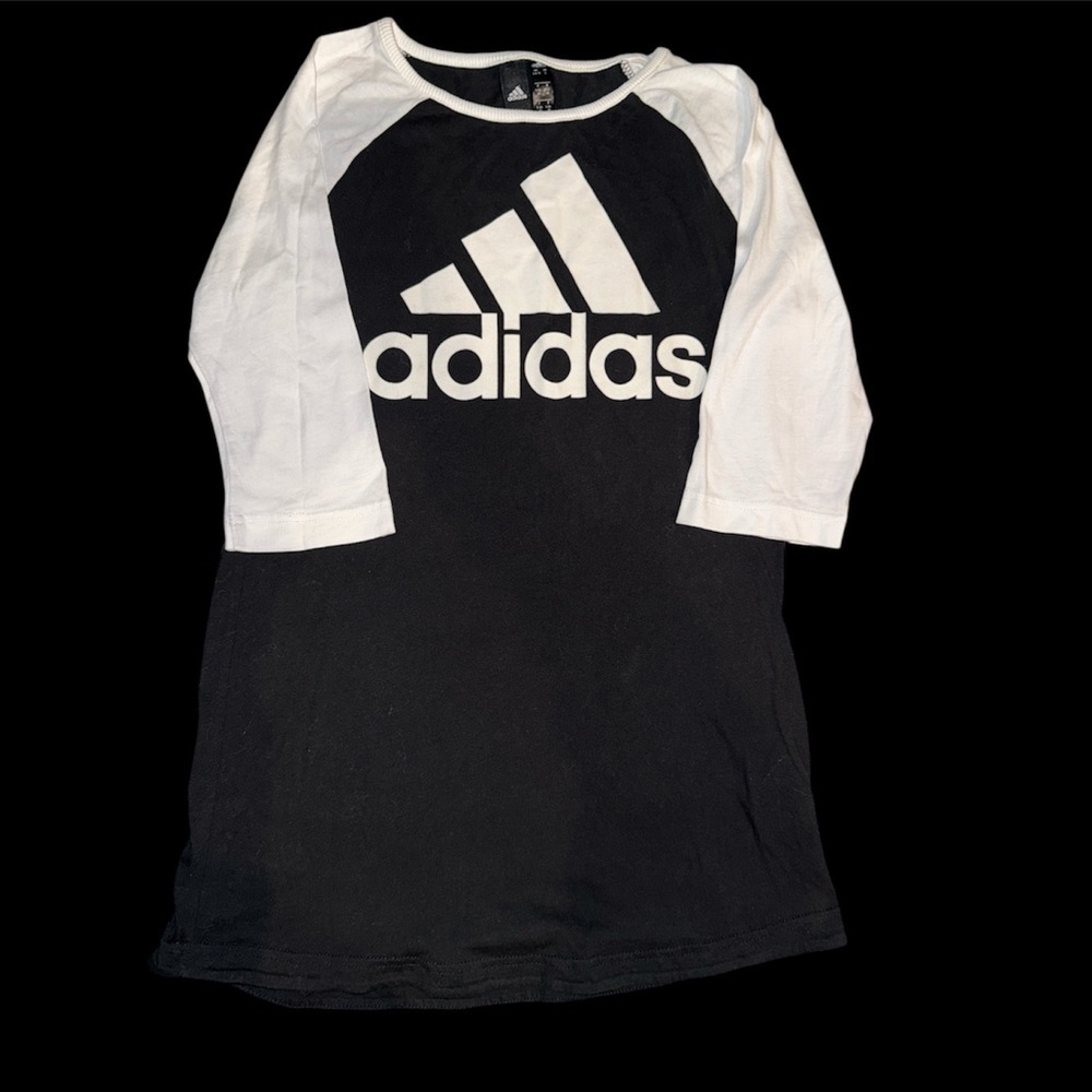 Adidas Women's Athletics Sport ID Baseball Tee, Black/White, Medium